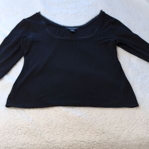 White House Black Market Women's Black Top M